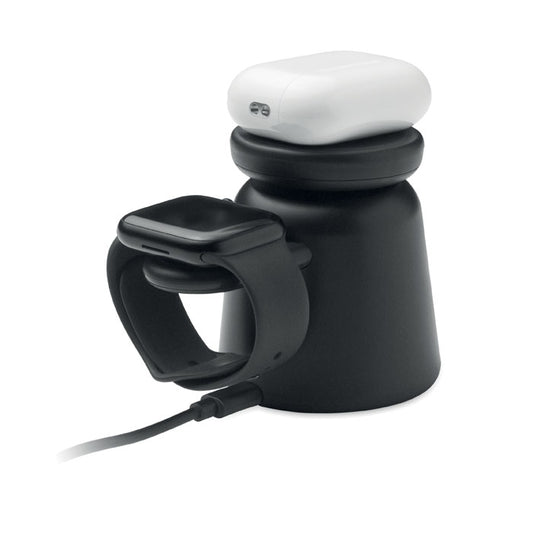 SIMPA - Caricabatterie wireless 3 in 1 da 15 W