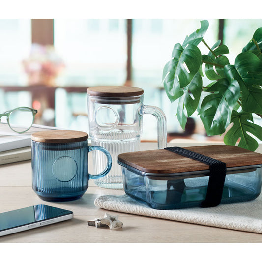 VITRIO MUG - Tazza in vetro rigato 300ml