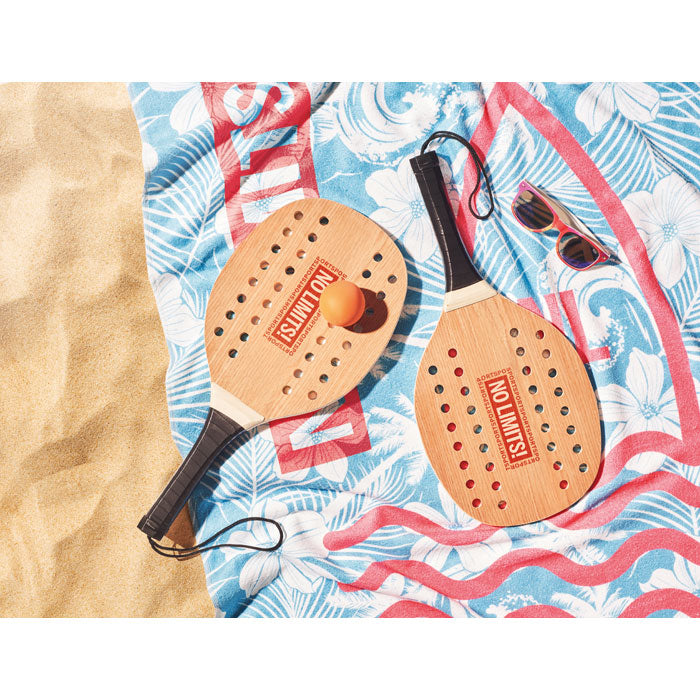 PALAS - Beach-Tennis-Set aus Palisander