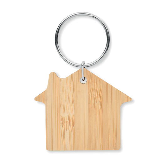 HOUSEBOO - Clauer de bambú amb forma de casa