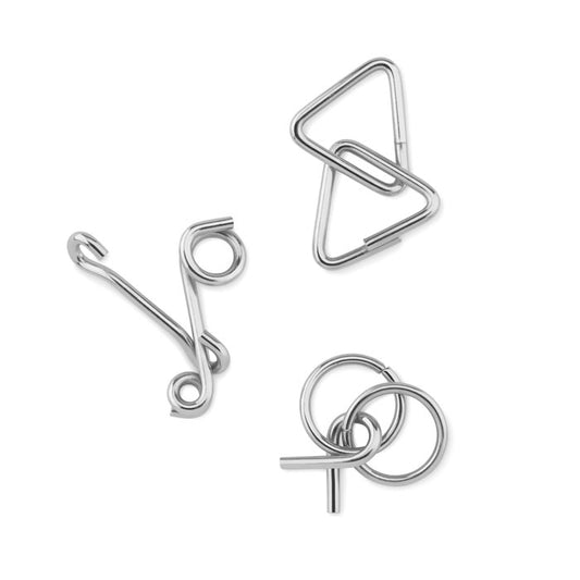 THREENATS - Set of 3 metal brain teasers
