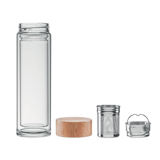 BATUMI GLASS – Doppelwandige Glasflasche 400 ml