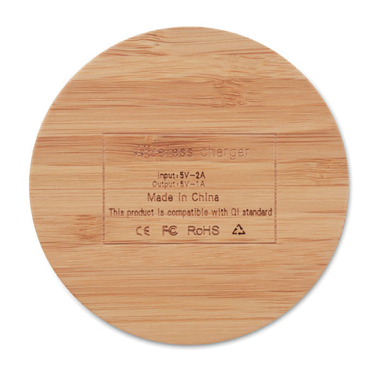 RUNDO - Kabelloses Ladegerät Bambus 5W