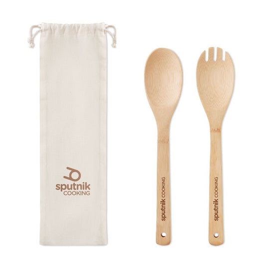 SET MAYEN - Set utensili da insalata in bambù