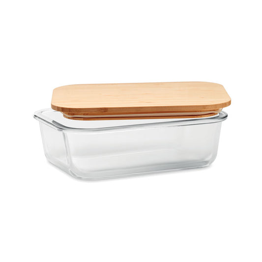 TUNDRA LUNCHBOX - Portapranzo in vetro con coperchio in bambù