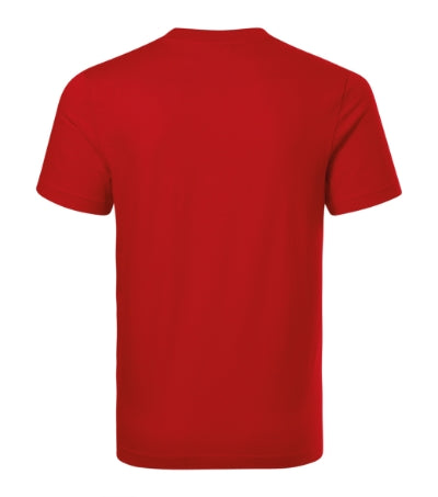 RIMECK RECALL Unisex T-shirt in red, brand label - promotional clothing printed with your company logo