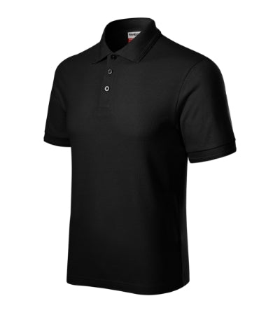 RIMECK RESERVE Men's polo shirt in black - promotional clothing printed with your company logo