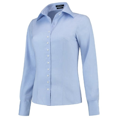 TRICORP FITTED BLOUSE Women's shirt in blue - promotional clothing printed with your company logo