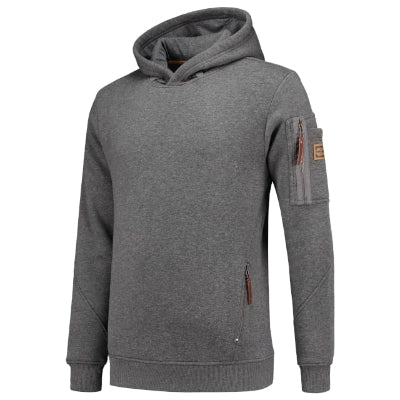 TRICORP PREMIUM HOODED SWEATER Men's sweatshirt in stone melange - promotional clothing printed with your company logo