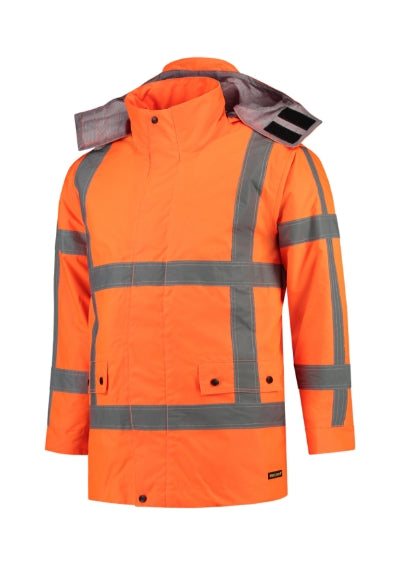 TRICORP RWS PARKA Unisex work jacket in fluorescent orange - promotional clothing printed with your company logo