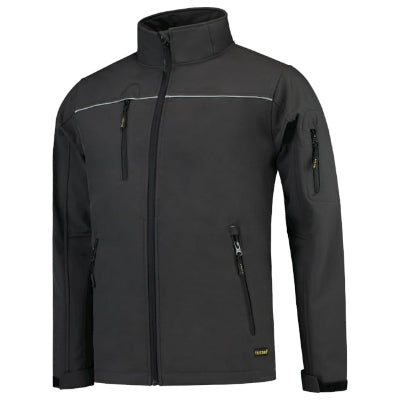 TRICORP LUXURY SOFTSHELL Unisex softshell jacket in dark gray - promotional clothing printed with your company logo