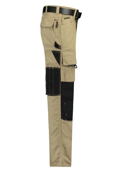 TRICORP CORDURA CANVAS WORK PANTS Unisex work trousers in khaki - promotional clothing printed with your company logo
