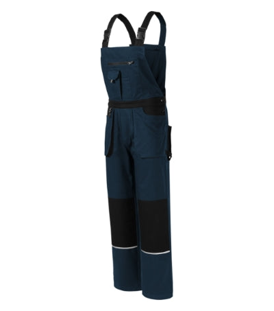 RIMECK WOODY Men's work bib trousers in navy blue - promotional clothing printed with your company logo