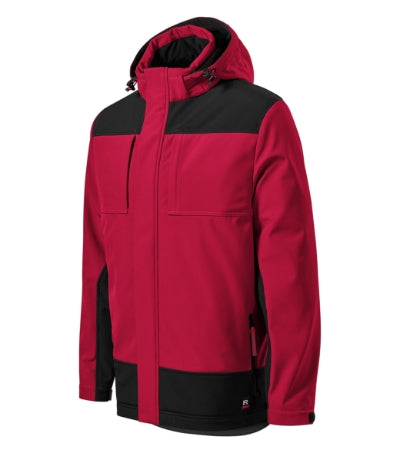 RIMECK VERTEX Men's winter softshell jacket in marlboro red - promotional clothing printed with your company logo