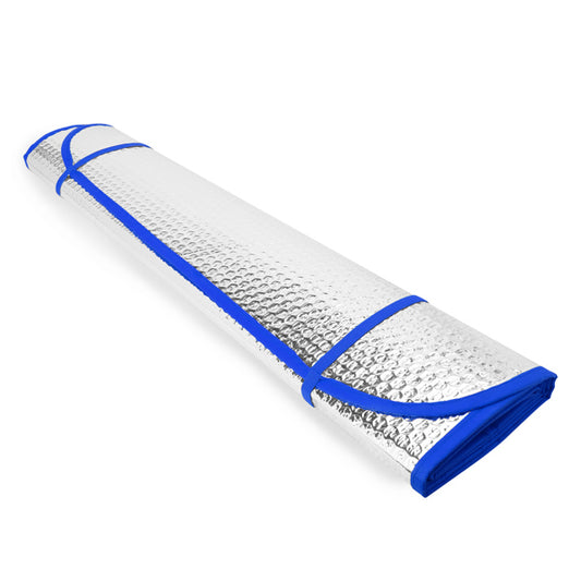 Stamina KINI Aluminium and foam car sun shield in royal blue - promotional merchandise printed with your company logo