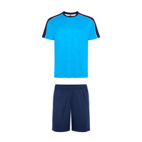 ROLY TITAN Unisex sports set in fluor turqueoise/navy blue - promotional clothing printed with your company logo