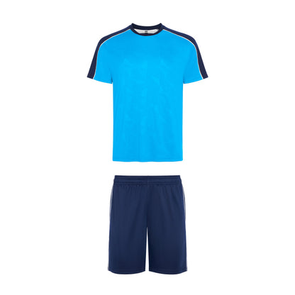 ROLY TITAN Unisex sports set in fluor turqueoise/navy blue - promotional clothing printed with your company logo