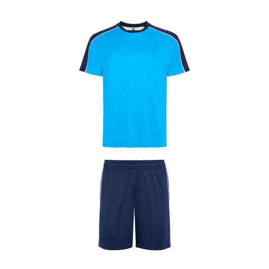 ROLY TITAN Unisex sports set in fluor turqueoise/navy blue - promotional clothing printed with your company logo