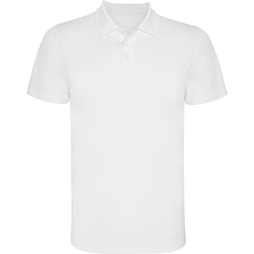 ROLY MONZHA Men's polo shirt in white - promotional clothing printed with your company logo