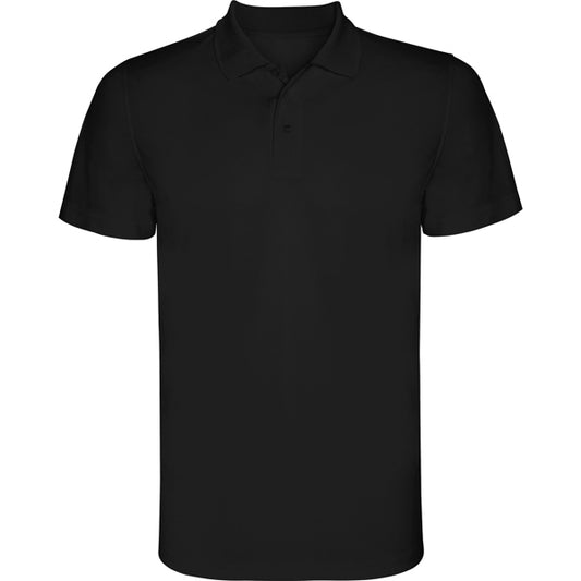 ROLY MONZHA Men's polo shirt in black - promotional clothing printed with your company logo