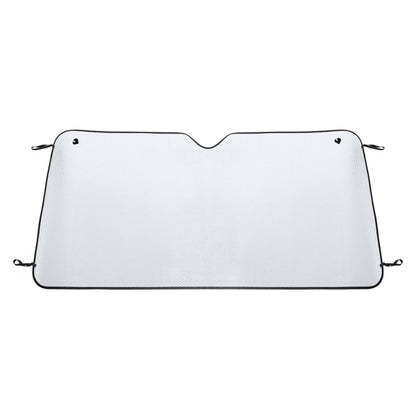 Stamina COLUMBIA Metallic aluminium finish car sun shield in black - promotional merchandise printed with your company logo