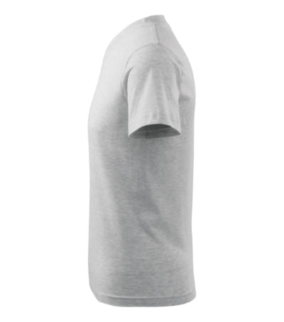 MALFINI V-NECK Unisex T-shirt in ash melange - promotional clothing printed with your company logo