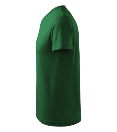MALFINI V-NECK Unisex T-shirt in bottle green - promotional clothing printed with your company logo