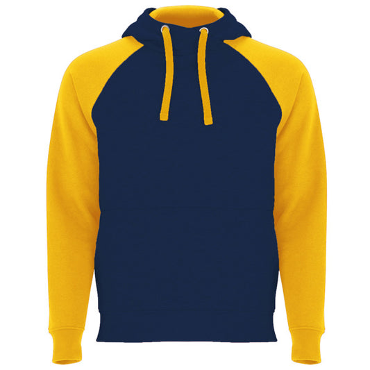 ROLY BADET Unisex hoodie in cobalt blue/golden yellow - promotional clothing printed with your company logo