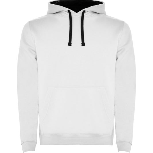 ROLY URBAN Men's hoodie in white/navy blue - promotional clothing printed with your company logo