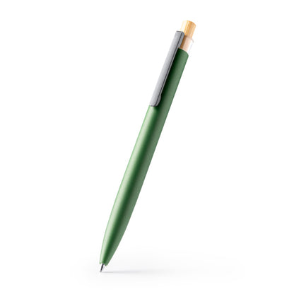 Stamina TANSA Bamboo and recycled aluminium ball pen in white - promotional merchandise printed with your company logo