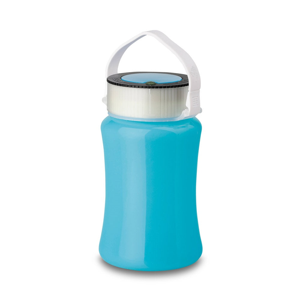 Waterproof container promotional personal care item in light blue with custom logo branding