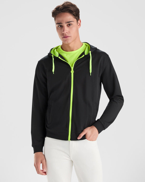 ROLY FUJI Men's hoodie in black - promotional clothing printed with your company logo