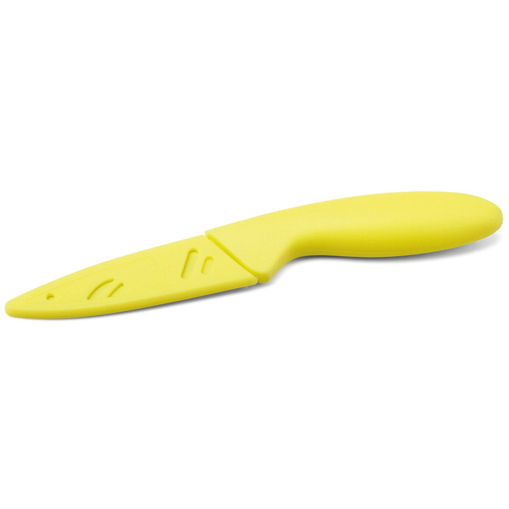 Knife promotional tableware in yellow with custom logo branding
