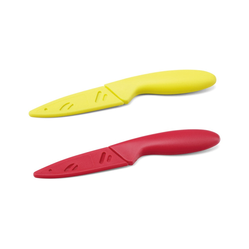 Knife promotional tableware (complete set view) with custom logo branding
