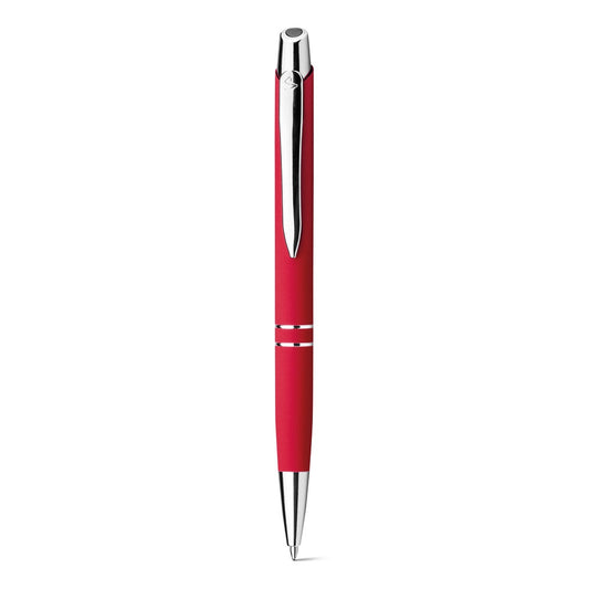 Ball pen in aluminium promotional pen in red with custom logo branding
