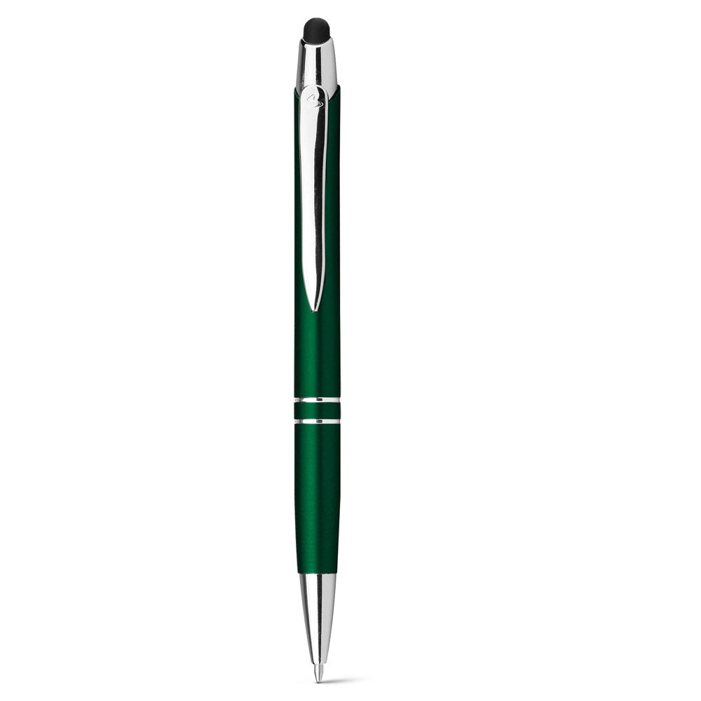 Ball pen promotional pen in green with custom logo branding