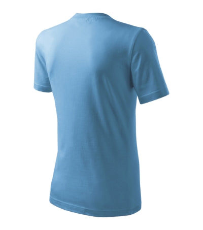 MALFINI HEAVY Unisex T-shirt in azure blue - promotional clothing printed with your company logo