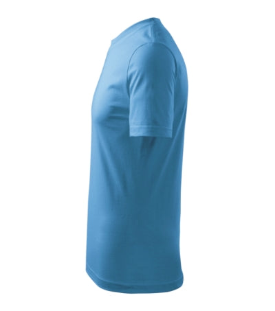 MALFINI HEAVY Unisex T-shirt in azure blue - promotional clothing printed with your company logo