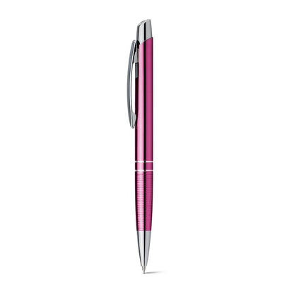 Ball pen in aluminium promotional pen (complete set view) with custom logo branding