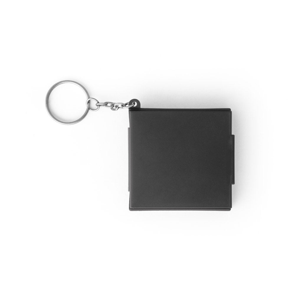 Keyring promotional event giveaway in black (detail view) with custom logo branding