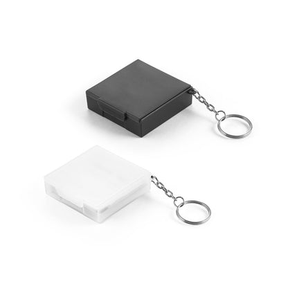 Keyring promotional event giveaway (complete set view) with custom logo branding