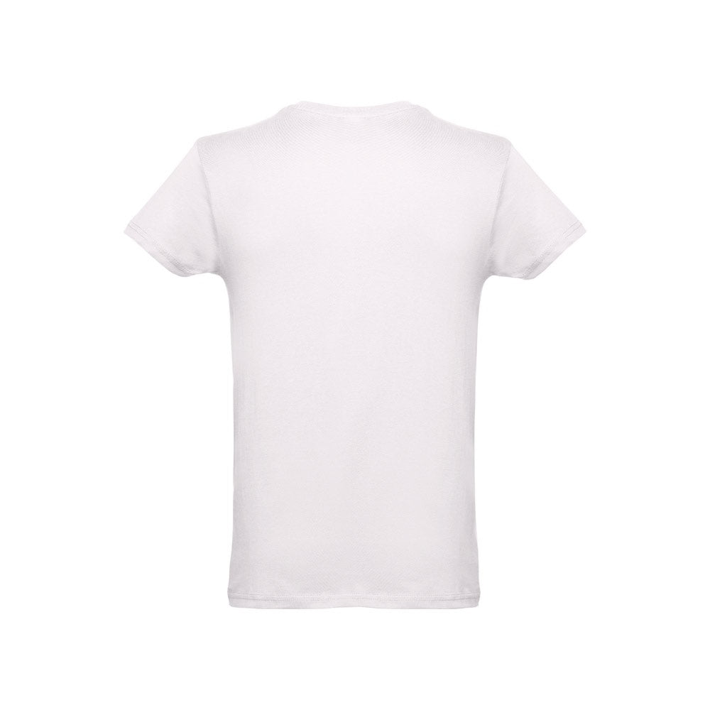 THC LUANDA II promotional t-shirt in pastel pink (detail view) with custom logo branding