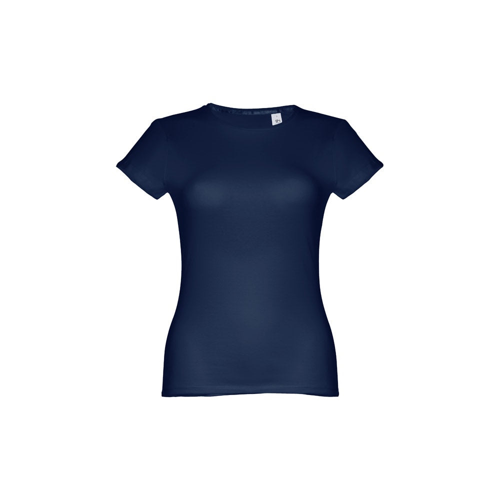 THC SOFIA II promotional t-shirt in blue (detail view) with custom logo branding