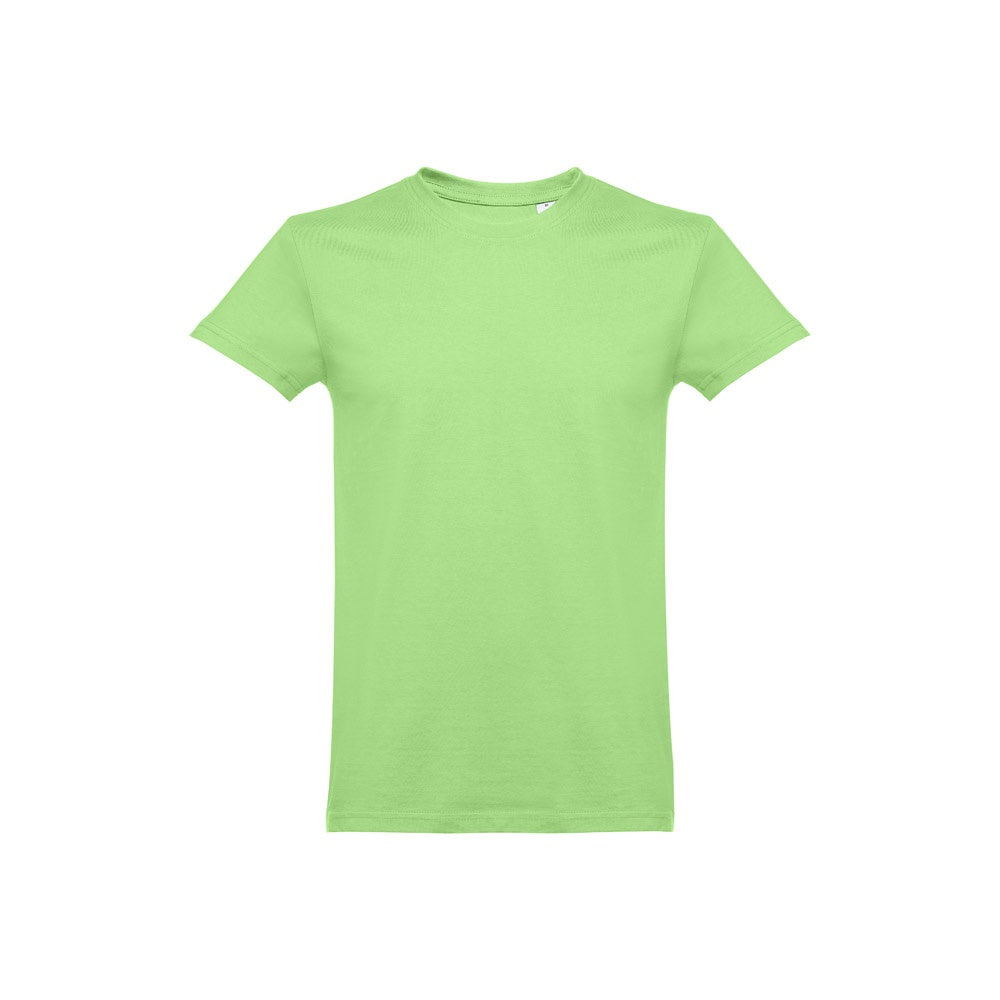 THC ANKARA II promotional t-shirt in light green (detail view) with custom logo branding