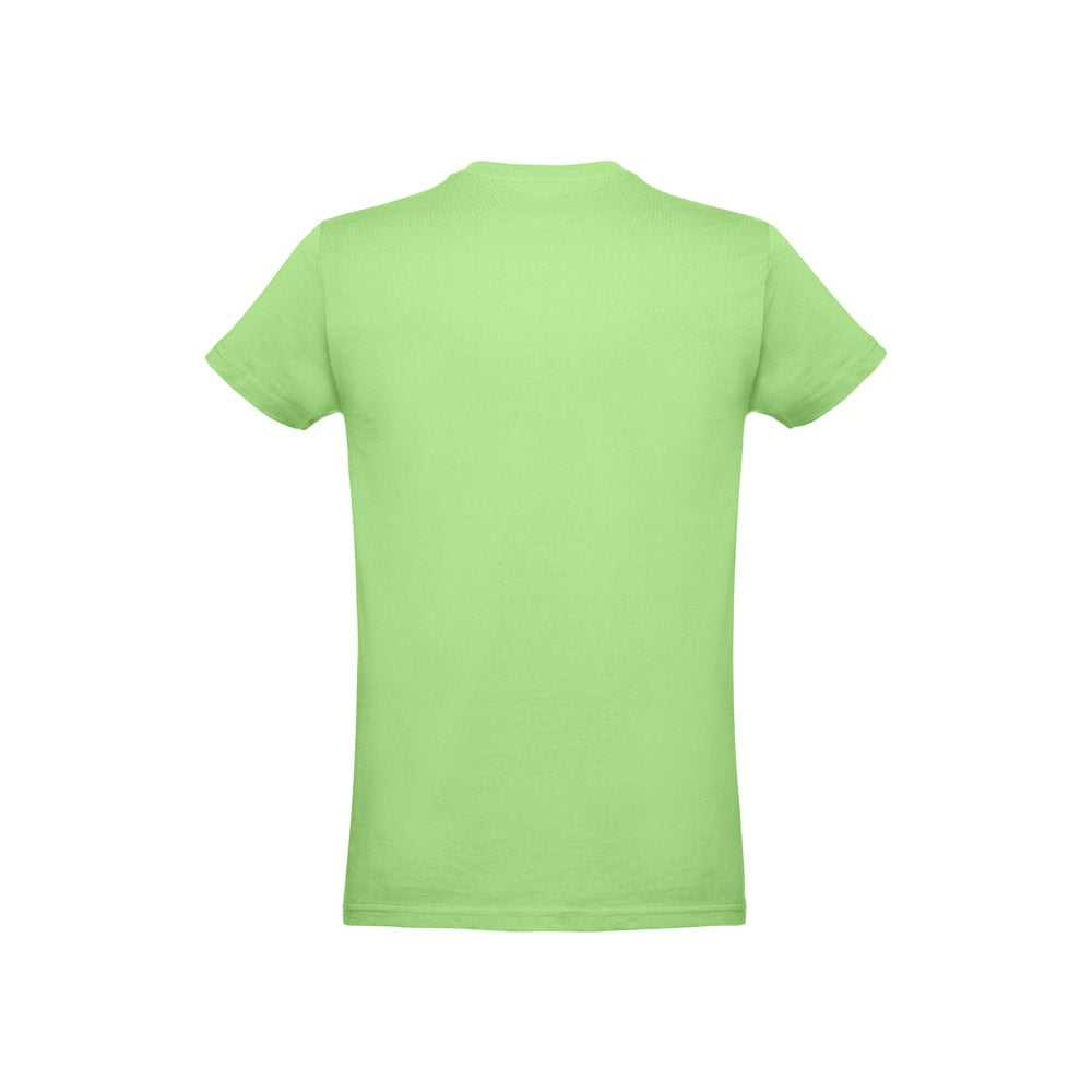 THC ANKARA II promotional t-shirt in light green (detail view) with custom logo branding