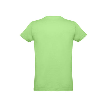 THC ANKARA II promotional t-shirt in light green (detail view) with custom logo branding