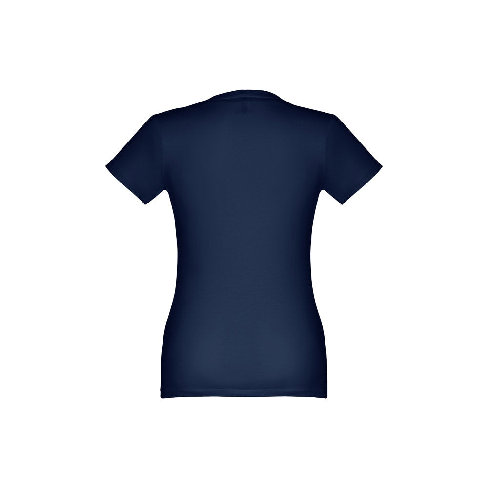 THC ANKARA WOMEN II promotional t-shirt in blue (detail view) with custom logo branding