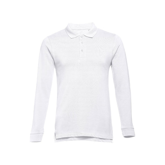 THC BERN WH II promotional polo shirt (complete set view) with custom logo branding