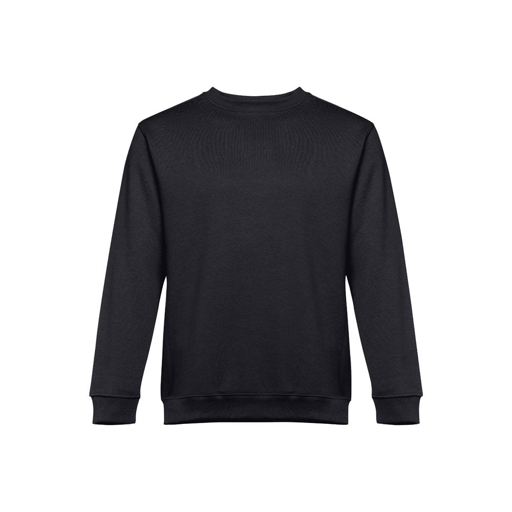 THC DELTA II promotional sweatshirt in black (detail view) with custom logo branding