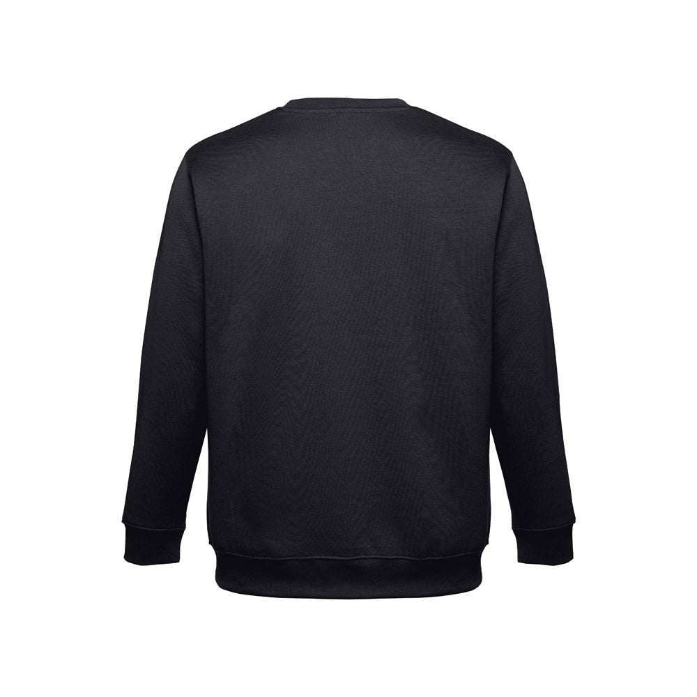 THC DELTA II promotional sweatshirt in black (detail view) with custom logo branding